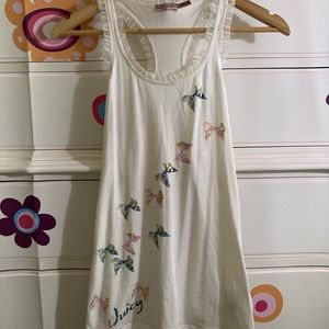 Juicy Couture Cream Butterfly Tank Top